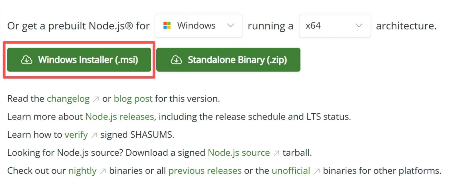 Install Node.js for SillyTavern