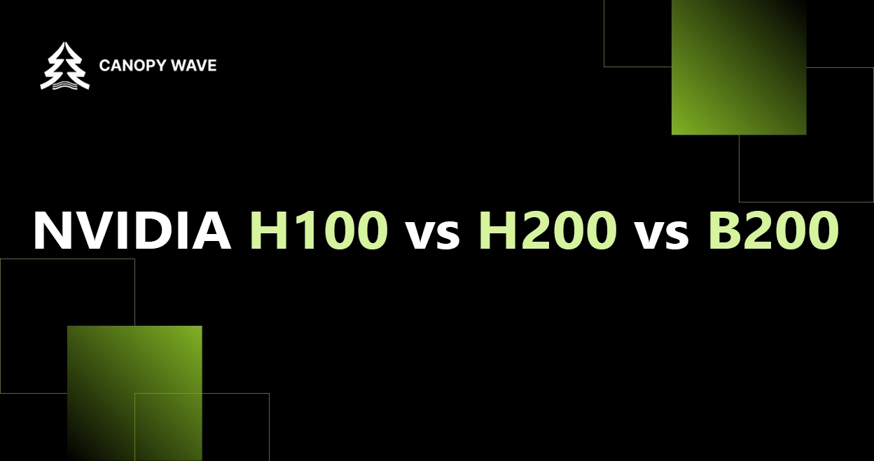 H100 vs H200 vs B200