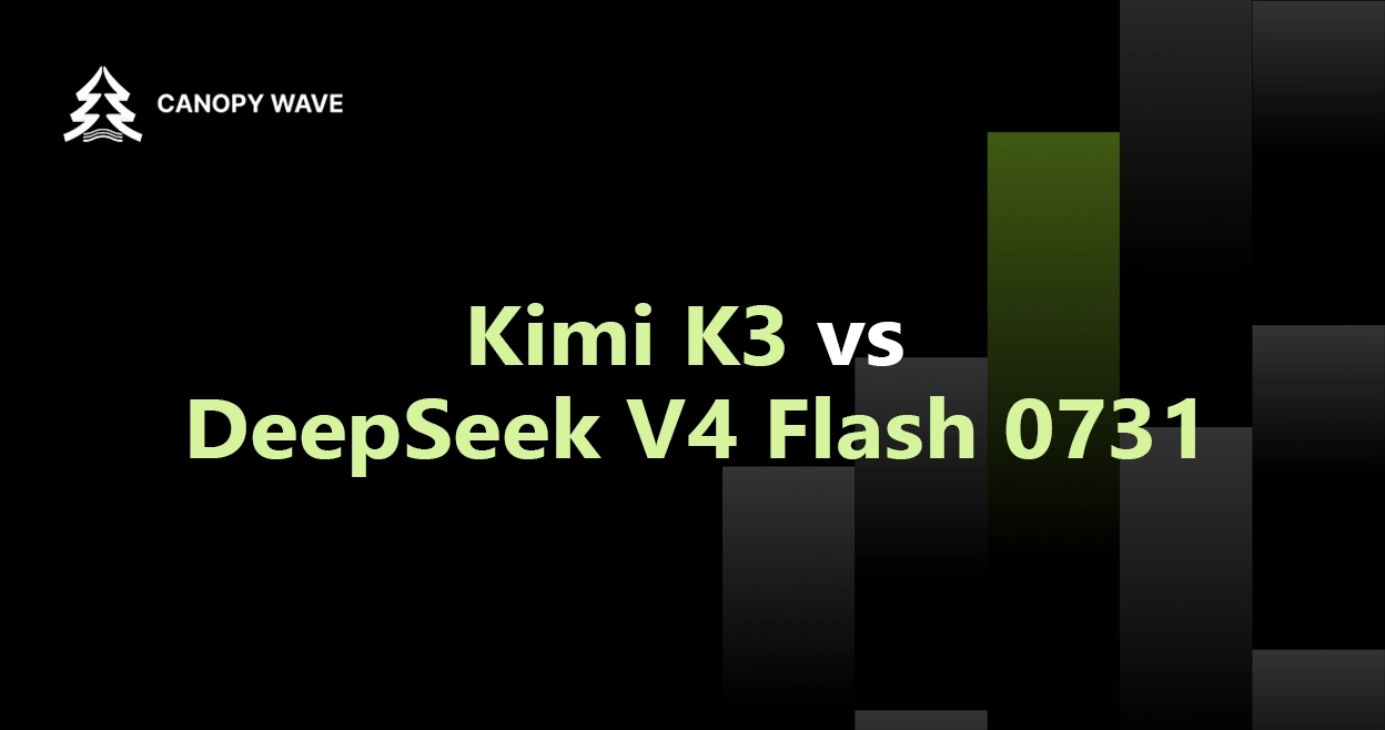 Kimi K3 vs DeepSeek V4 Flash 0731 benchmark, API pricing and latency comparison for 1.05M context LLMs
