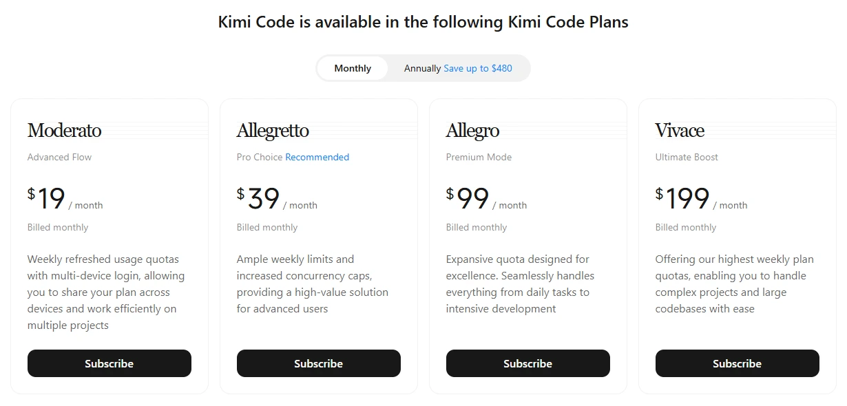 Kimi Code with K2.7 code