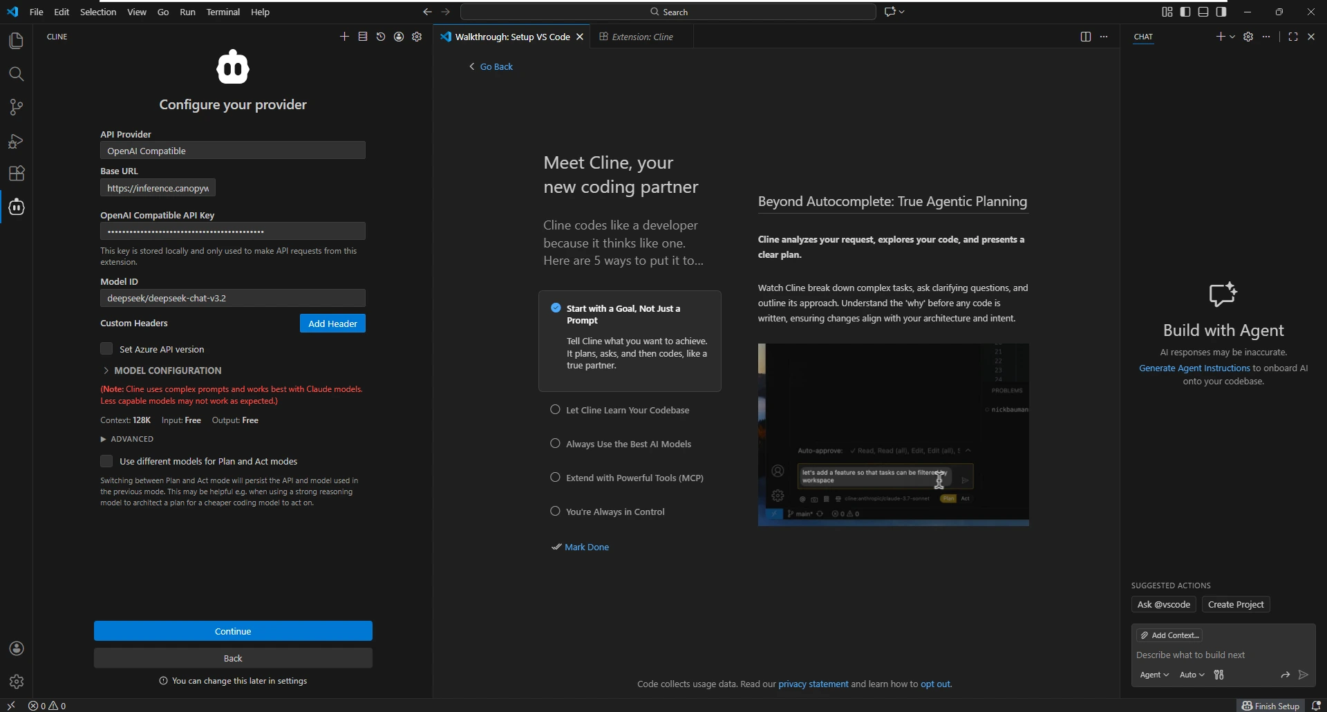Install Cline Extension