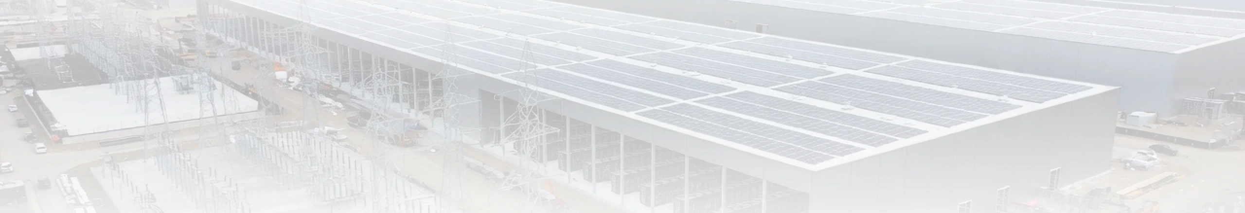 Modular AI data center facility with solar panels