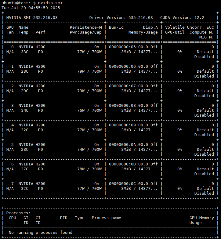 df -Th command output